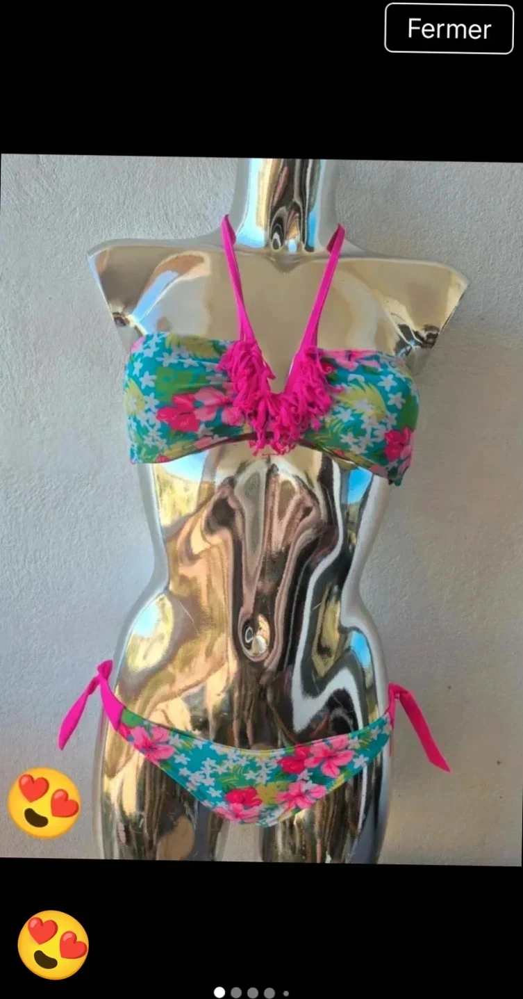 Maillot 2 pieces fleuri